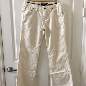Vineyard Vines white corduroy pants